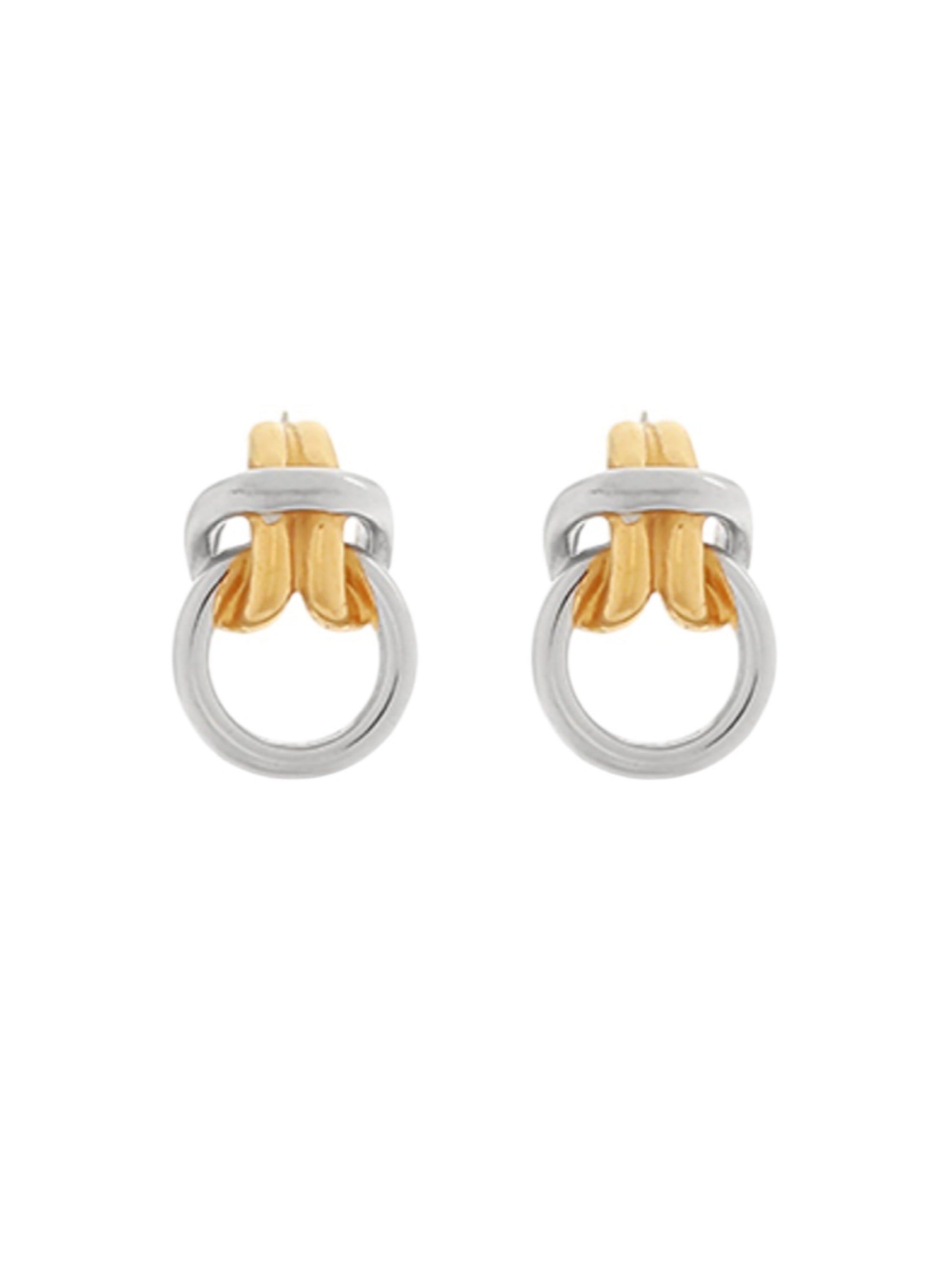 Knot Your Average Two-Tone Earrings