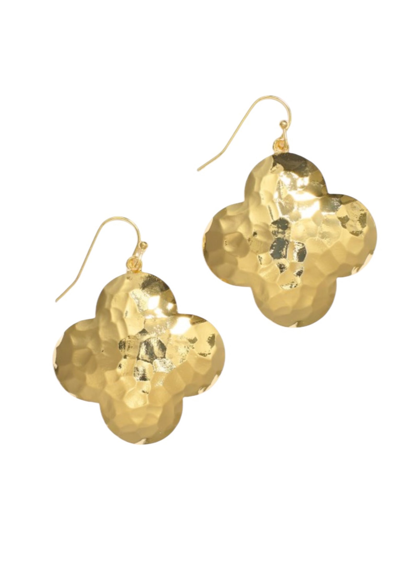 Clover the Top Hammered Earrings