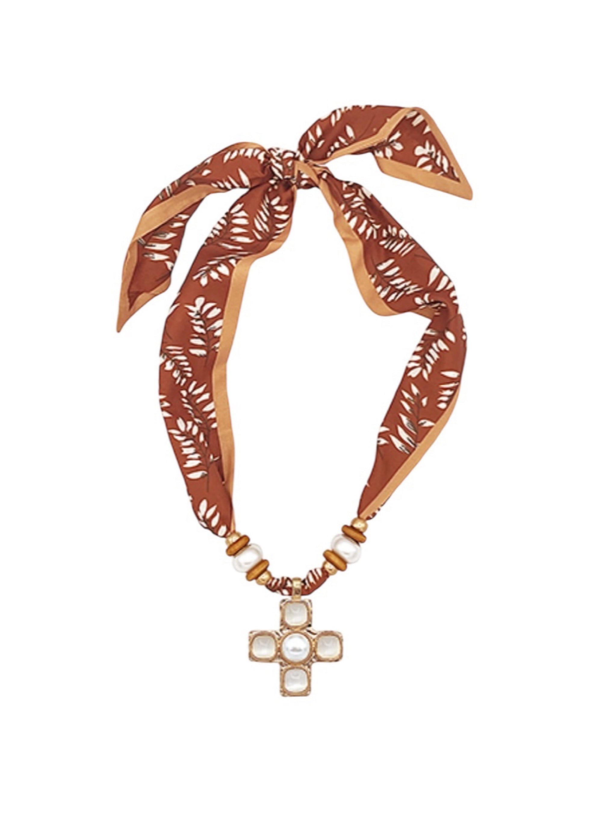 Tied & True Pendant Scarf Necklace