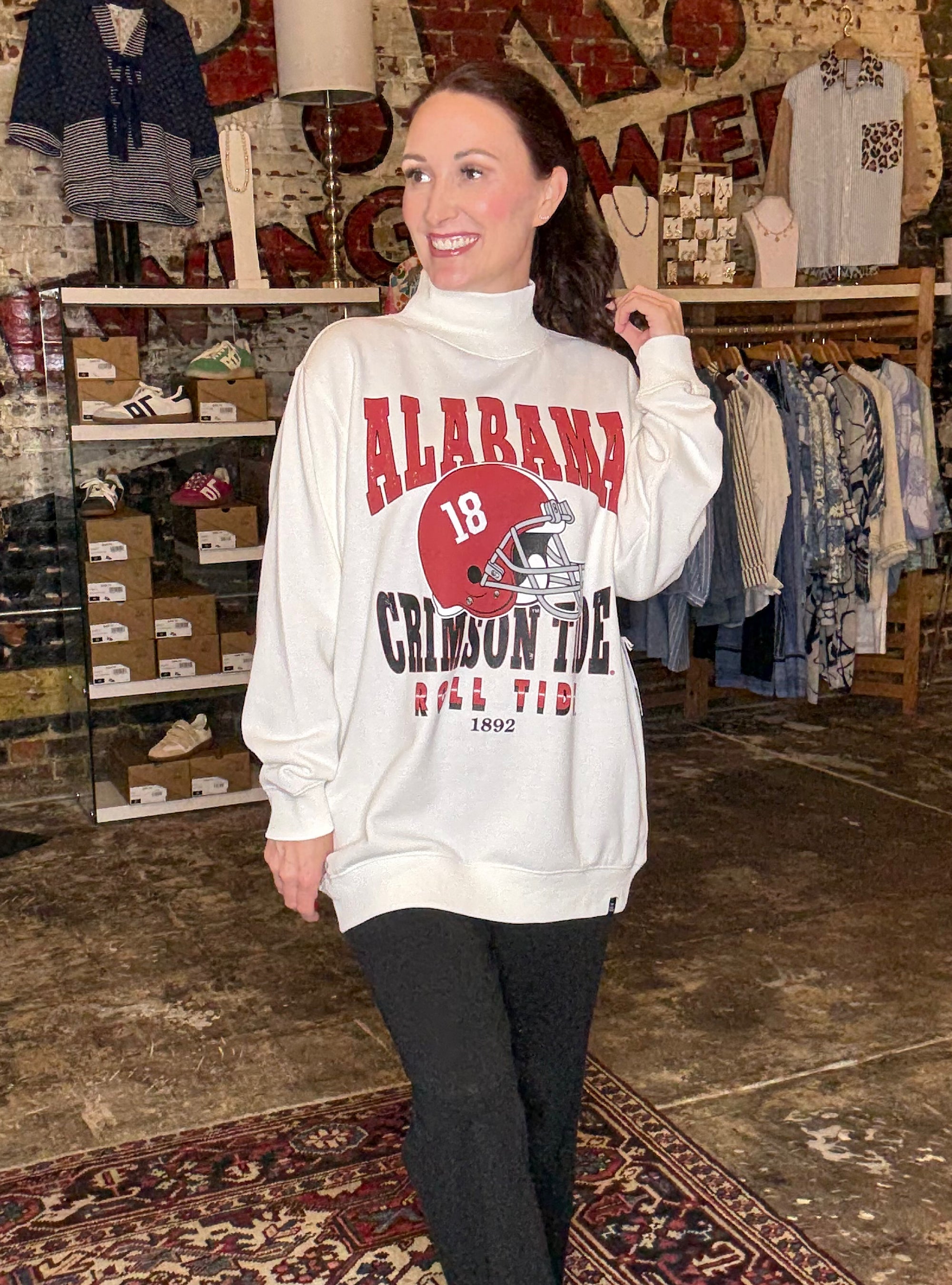 Game Day Social Bama Mock Neck Sweatshirt