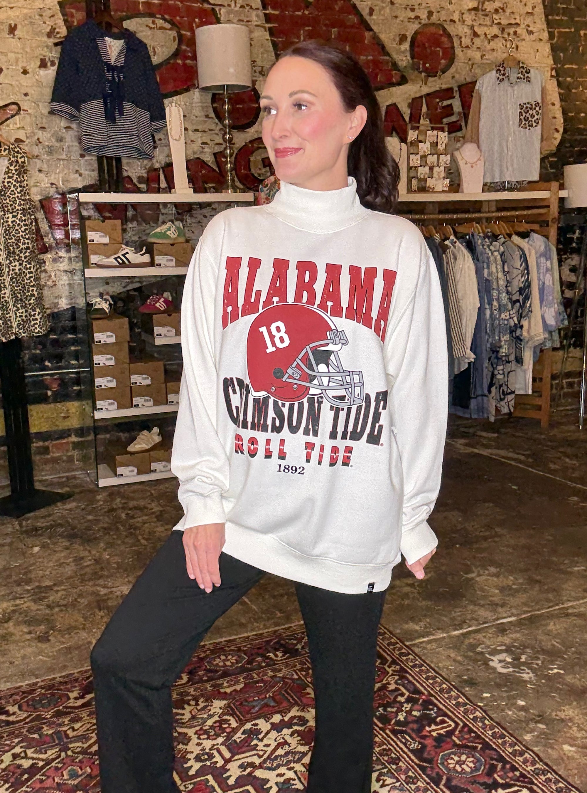 Game Day Social Bama Mock Neck Sweatshirt