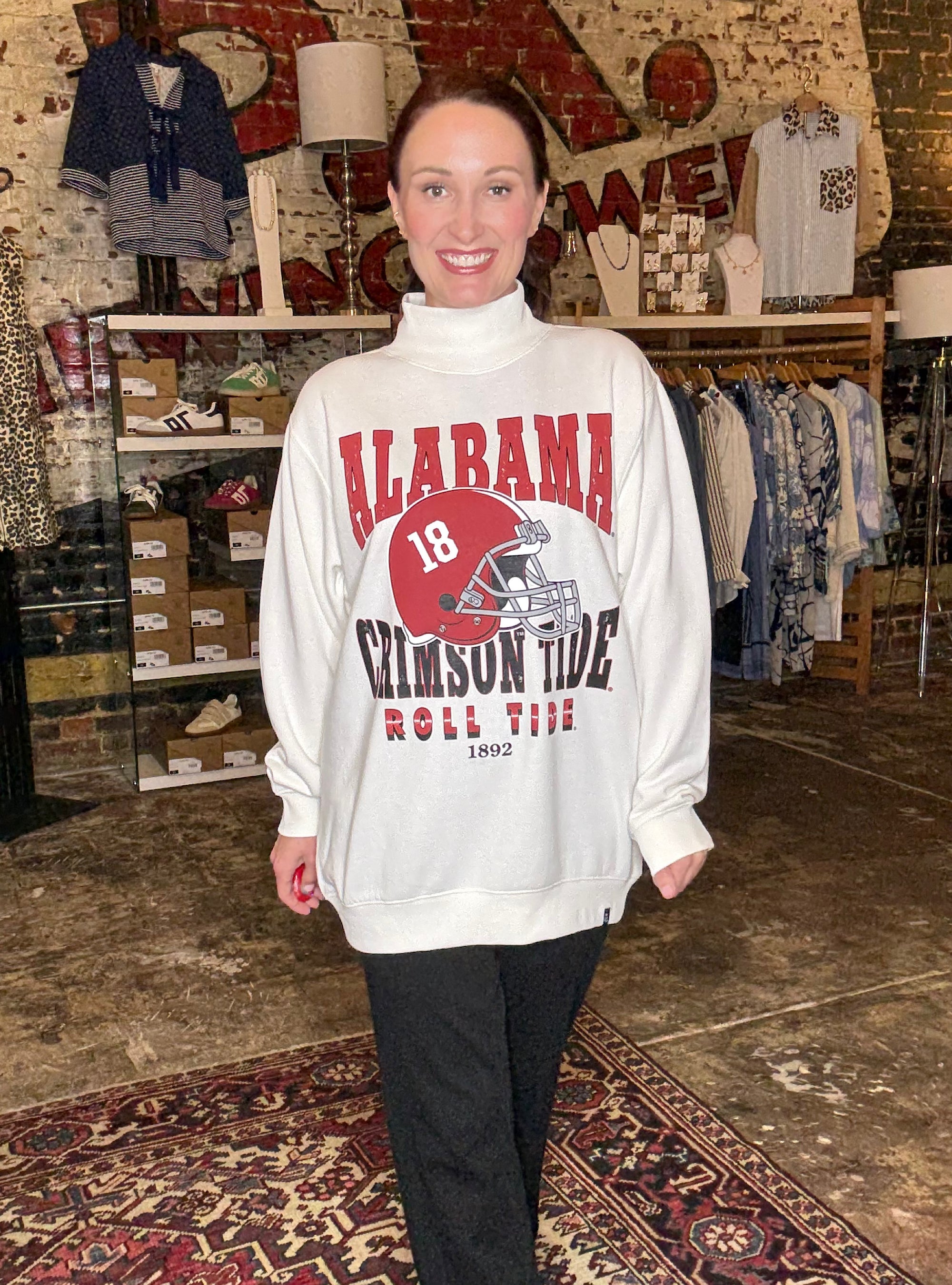 Game Day Social Bama Mock Neck Sweatshirt