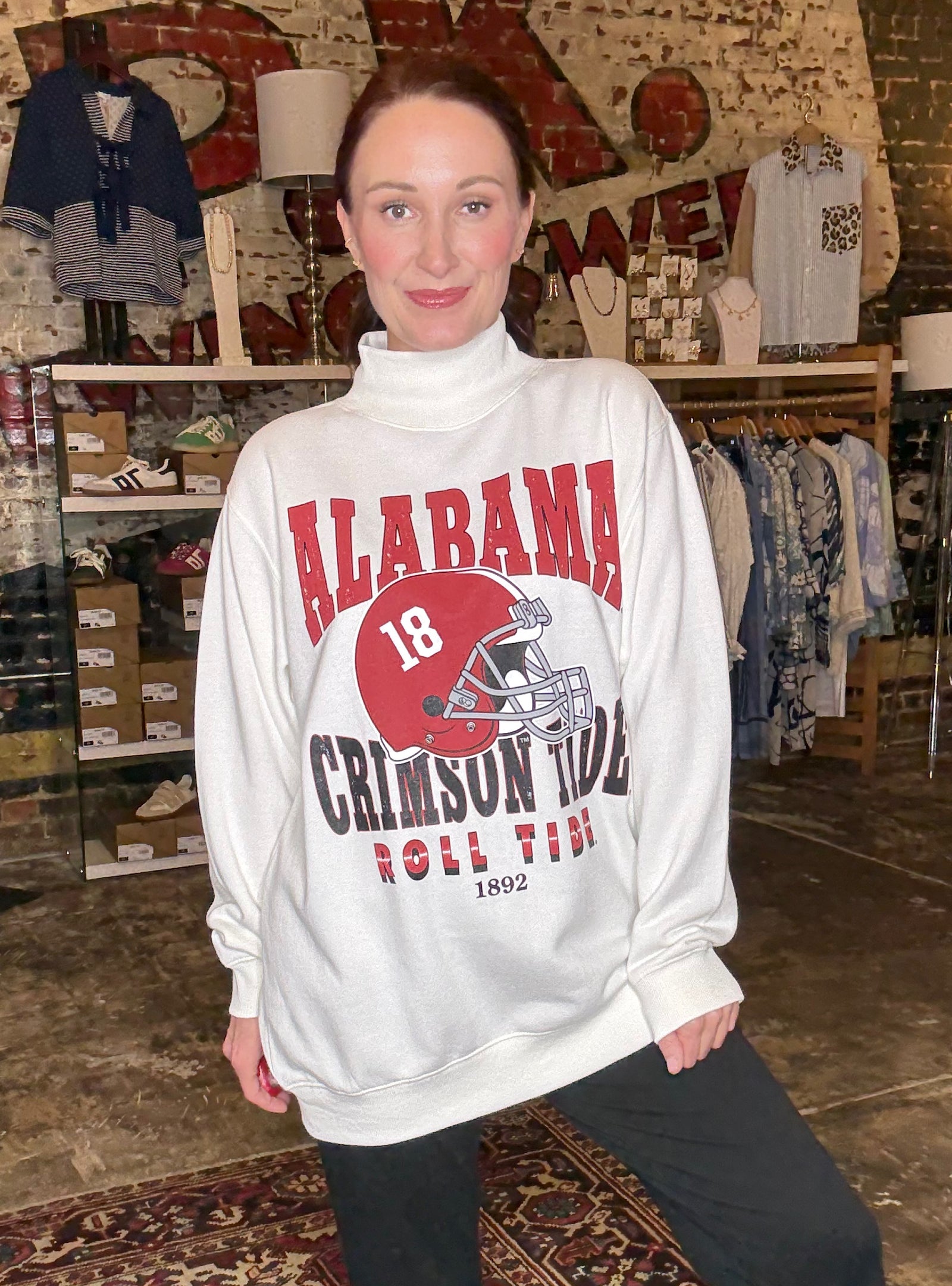 Game Day Social Bama Mock Neck Sweatshirt