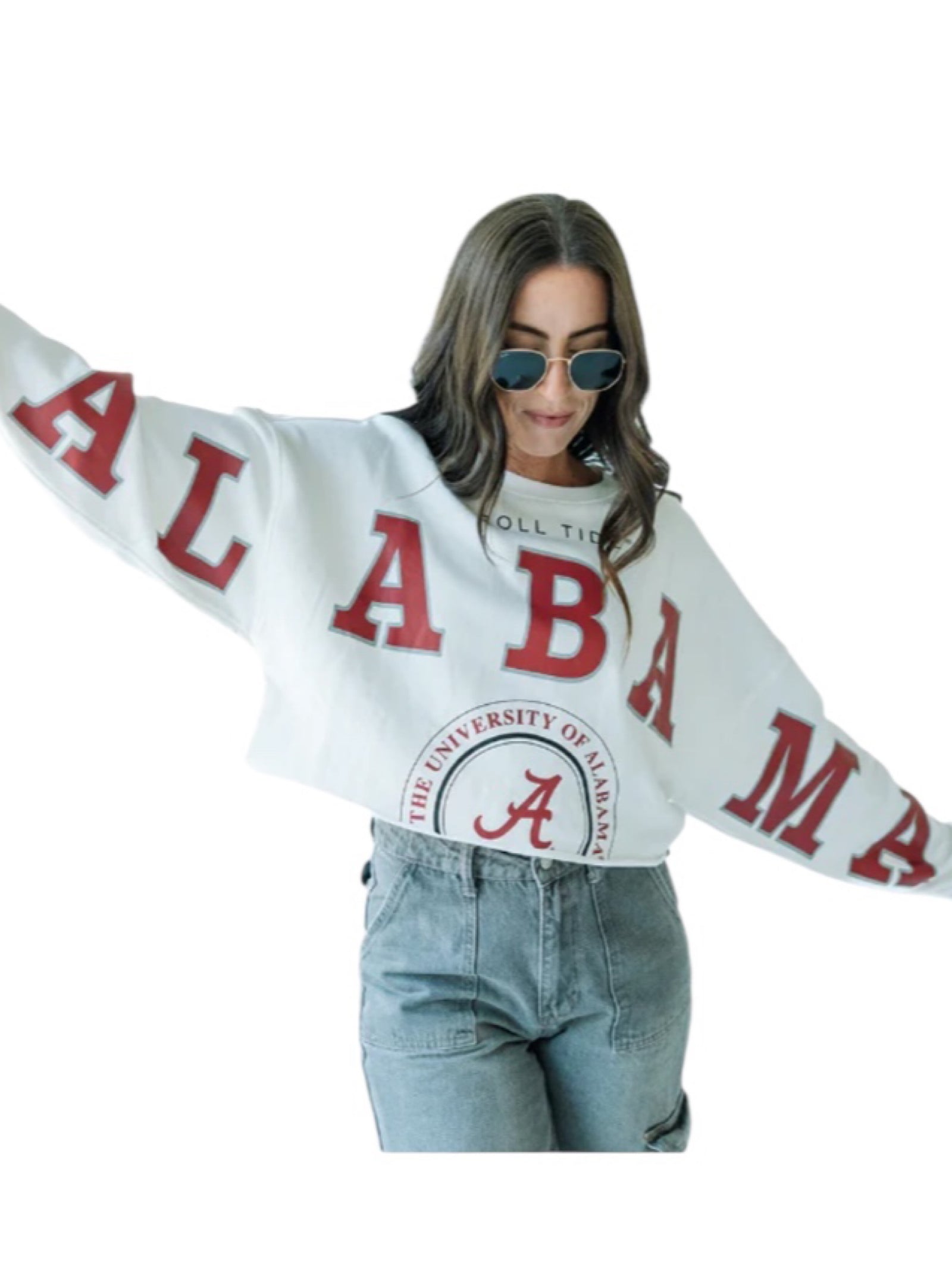 Game Day Social Alabama Crop Long Sleeve Top