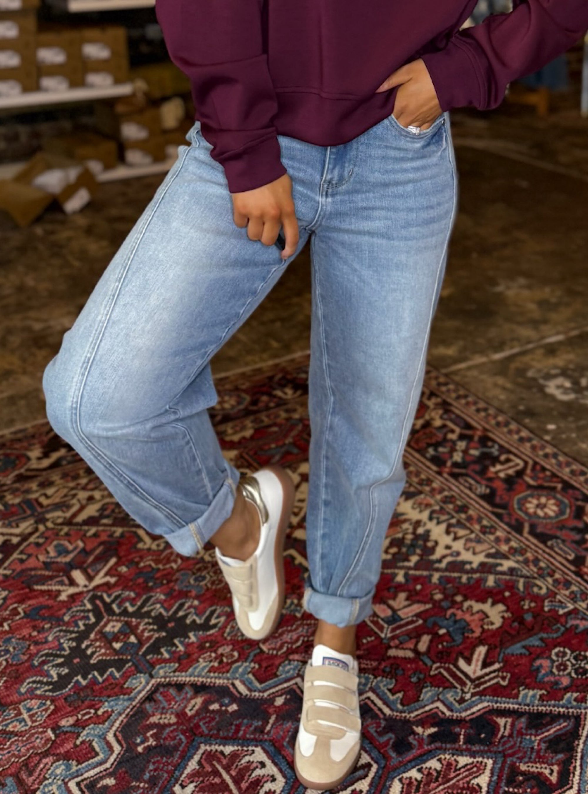 Judy Blue Side Panel Barrel Jeans