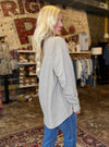 On The Grid Oversized Button-Up Top
