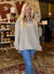 On The Grid Oversized Button-Up Top