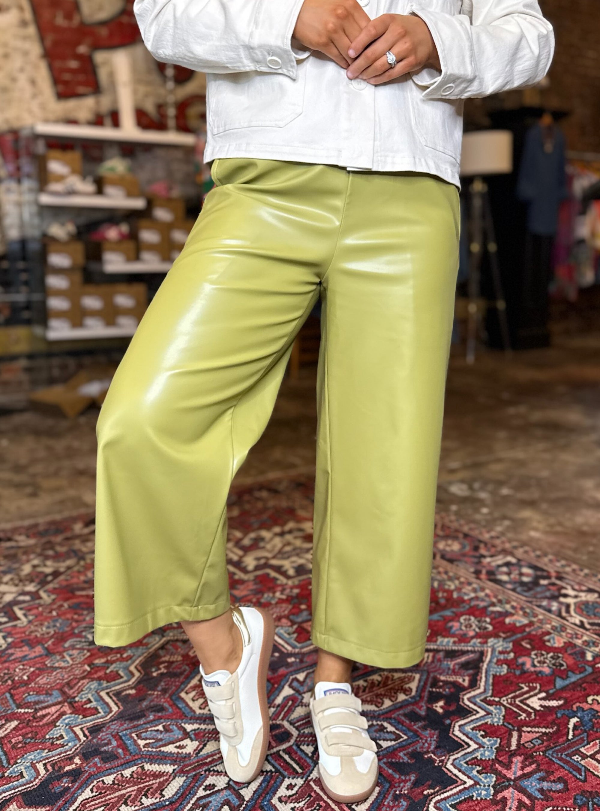 Shamrock & Roll Faux Leather Pants