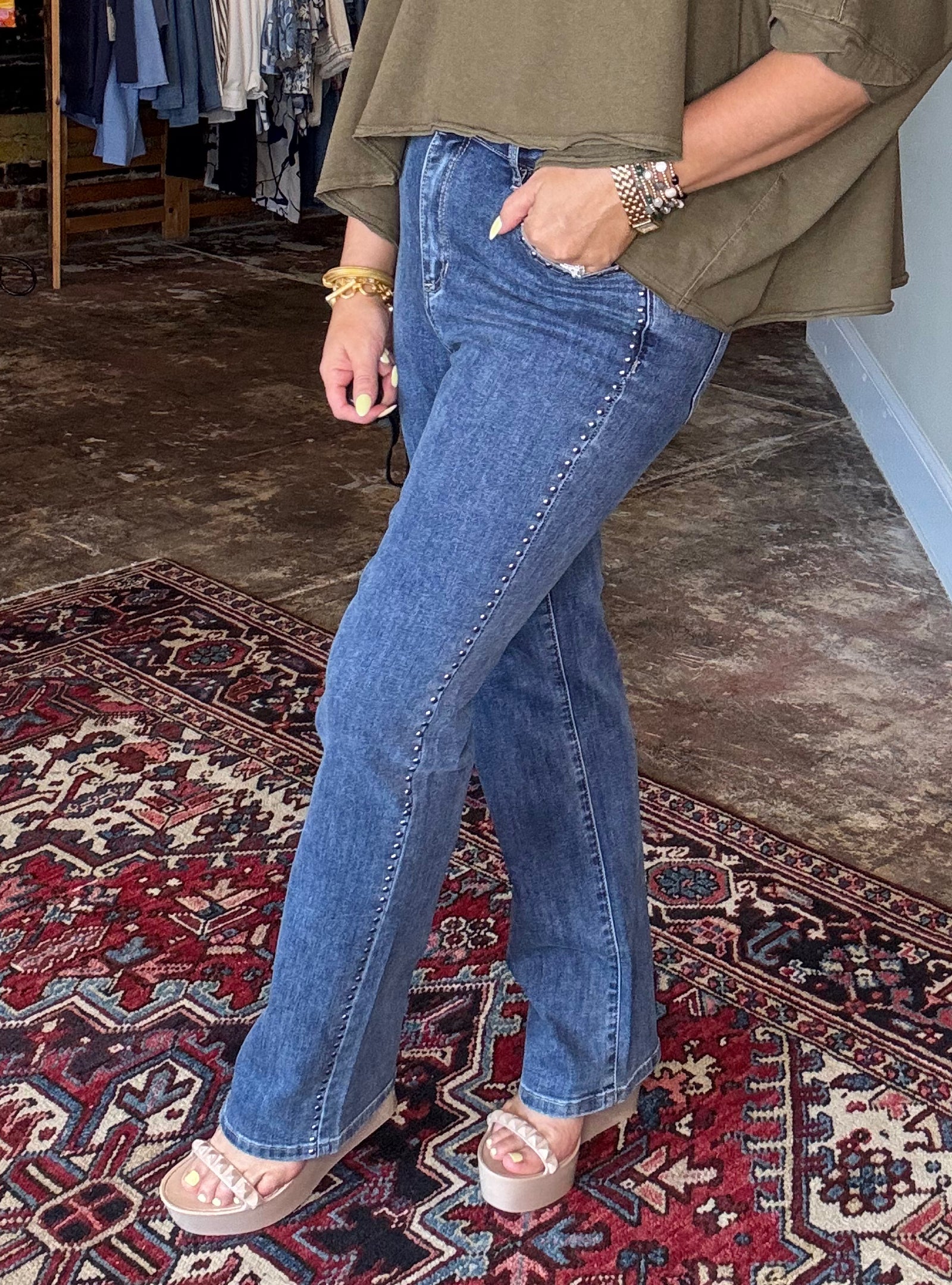 Charlie B Studded Jeans