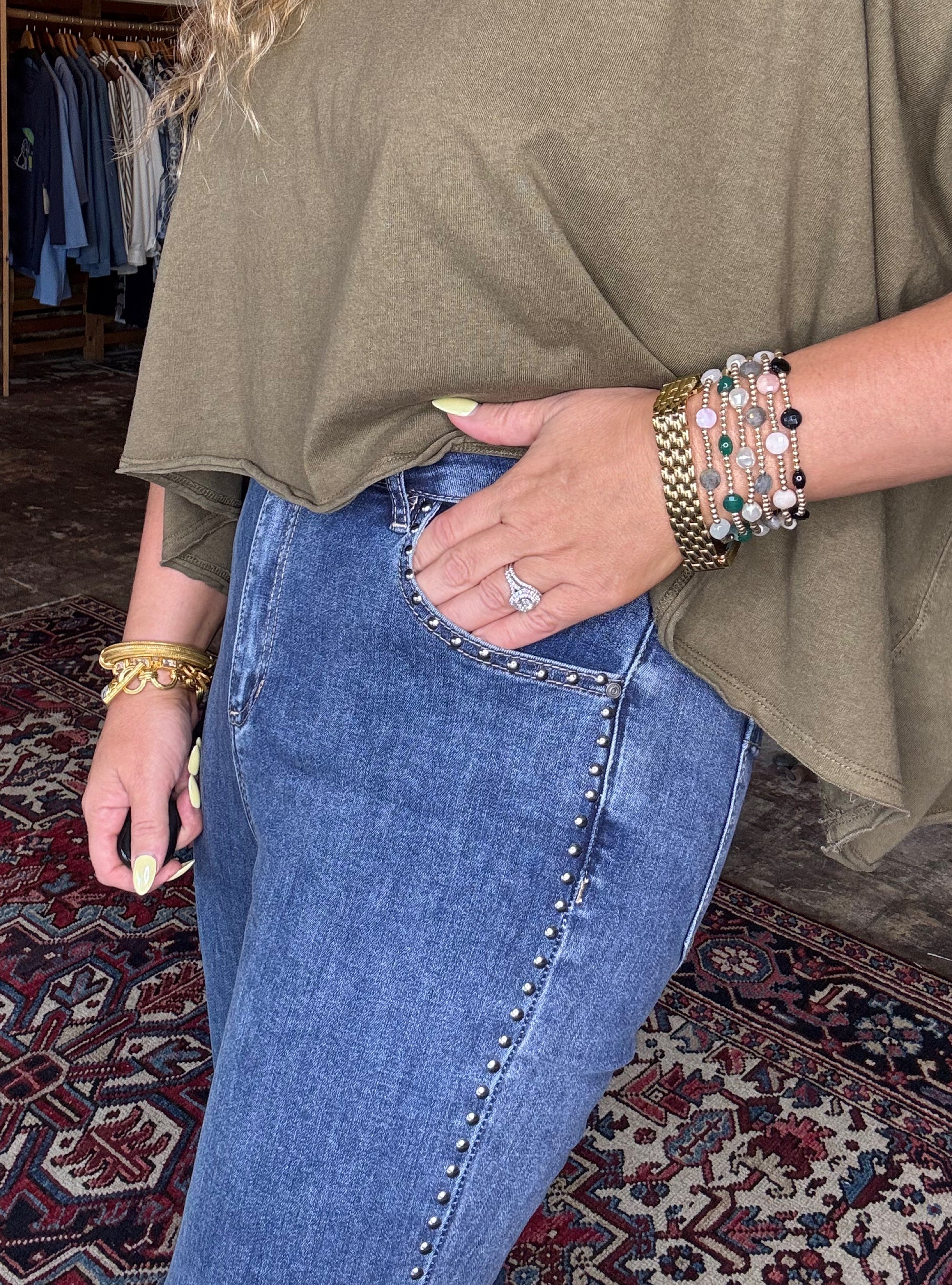 Charlie B Studded Jeans