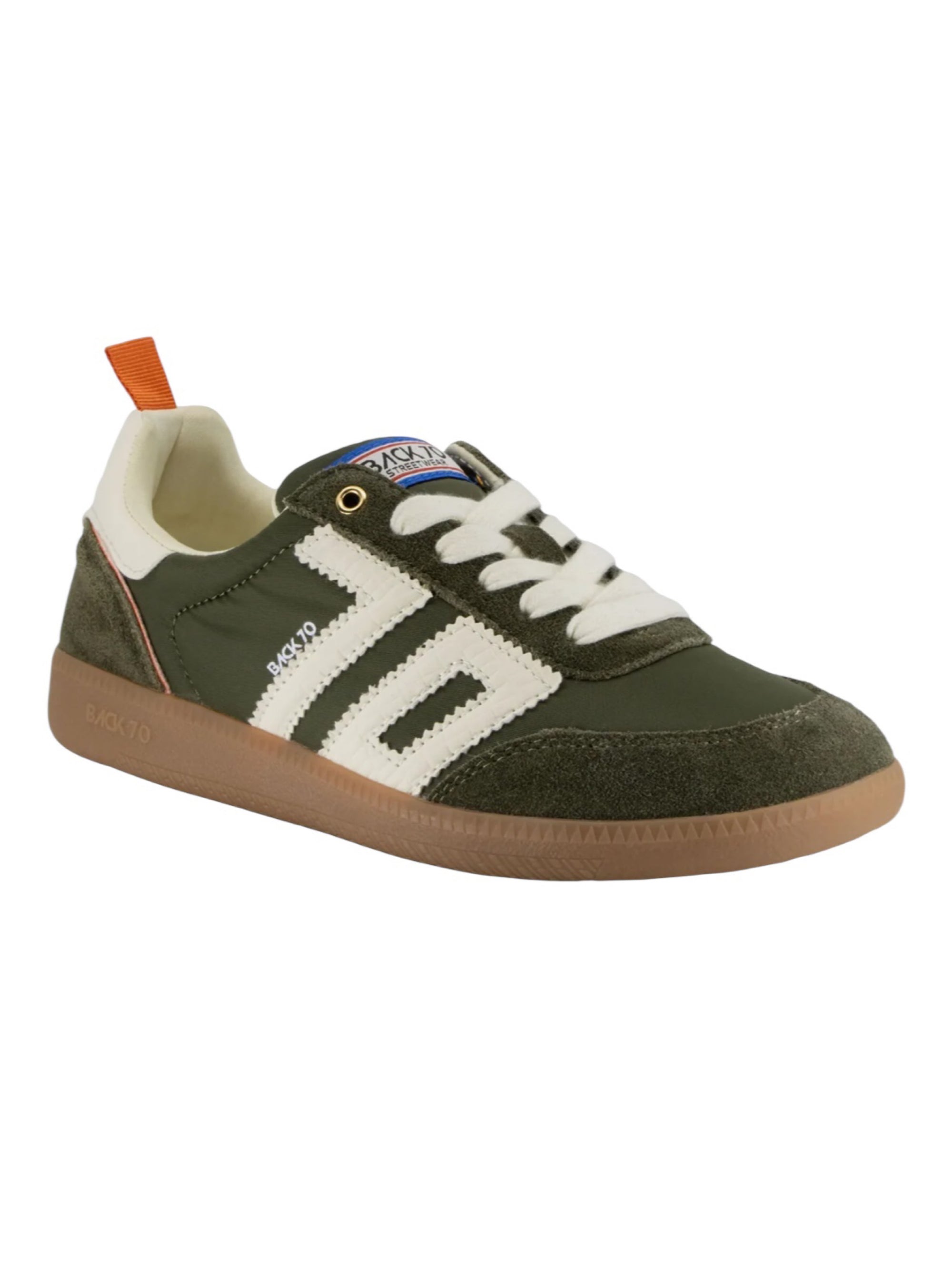 Back 70 Ghost in Olive Orange Milk Sneakers
