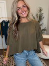 Olive A Sudden Oversized Top