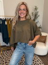 Olive A Sudden Oversized Top