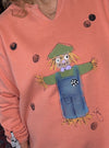 Kunky&#39;s Hand Painted Scarecrow Sweatshirt