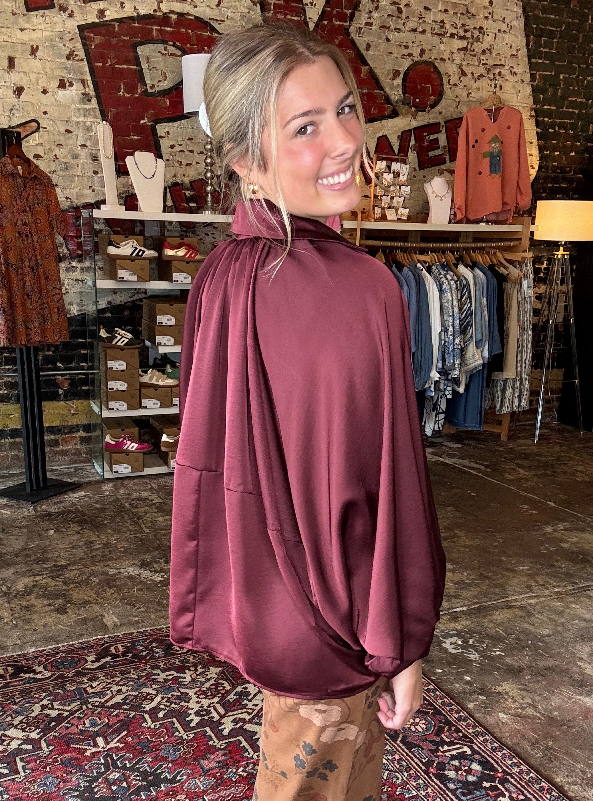 Crimson Crush Shimmer Bomber Jacket