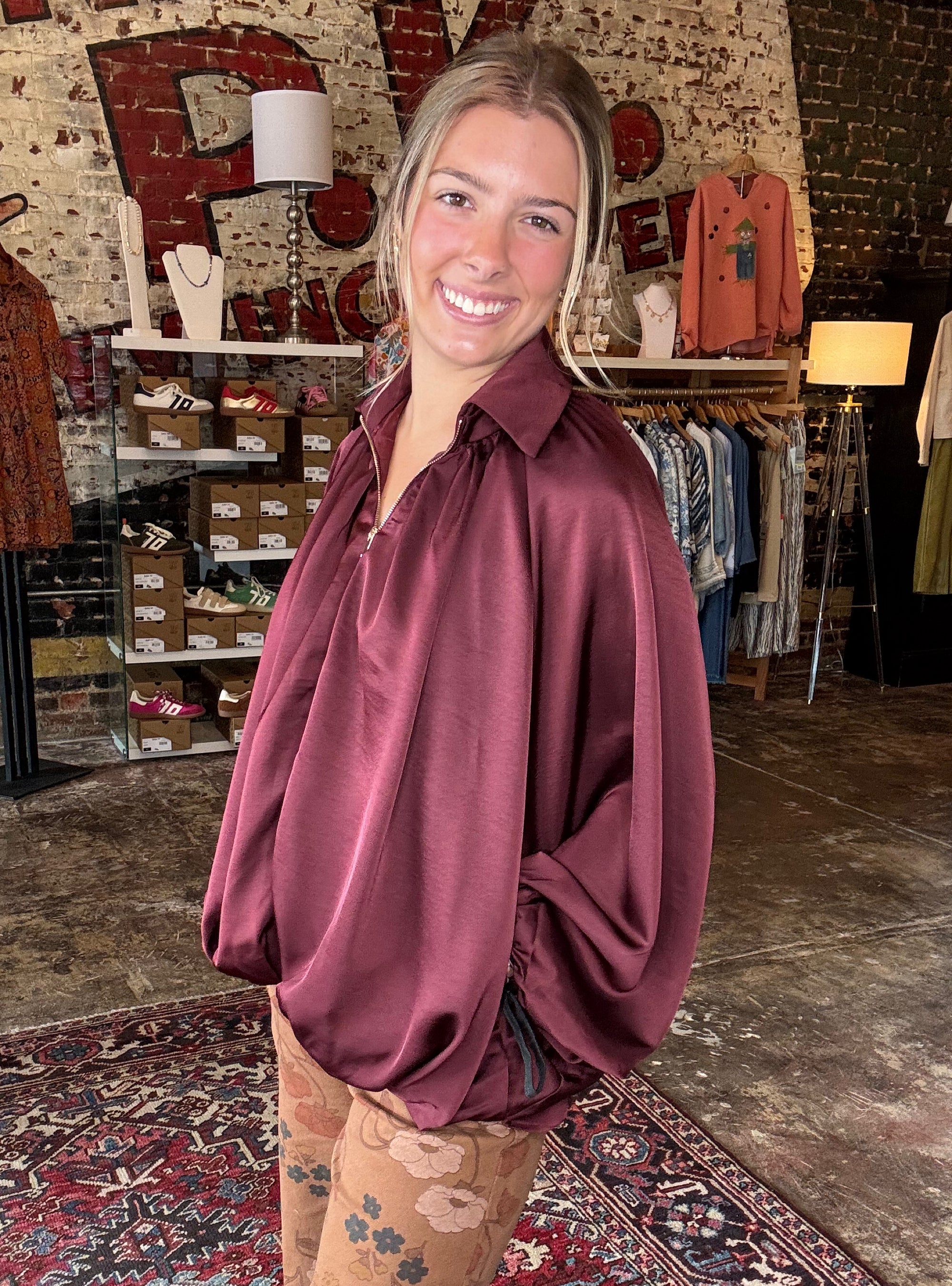 Crimson Crush Shimmer Bomber Jacket