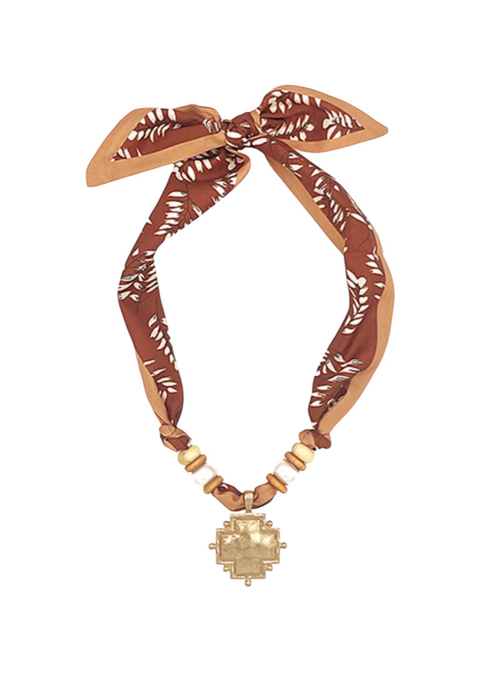 Boho Bound Pendant Scarf Necklace