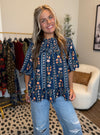 Floral Intentions Smocked Neck Top