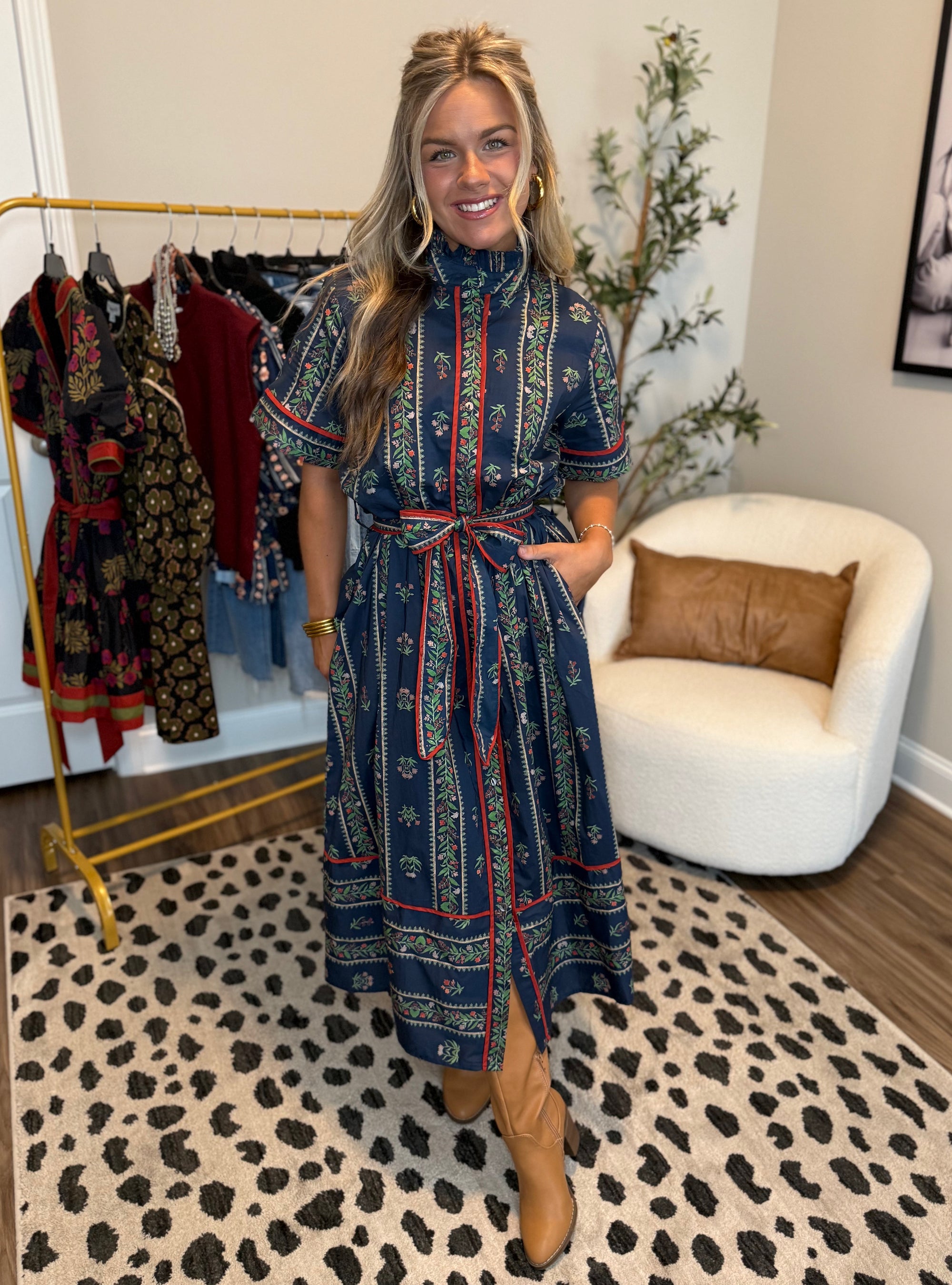 Blooming At Midnight Dress