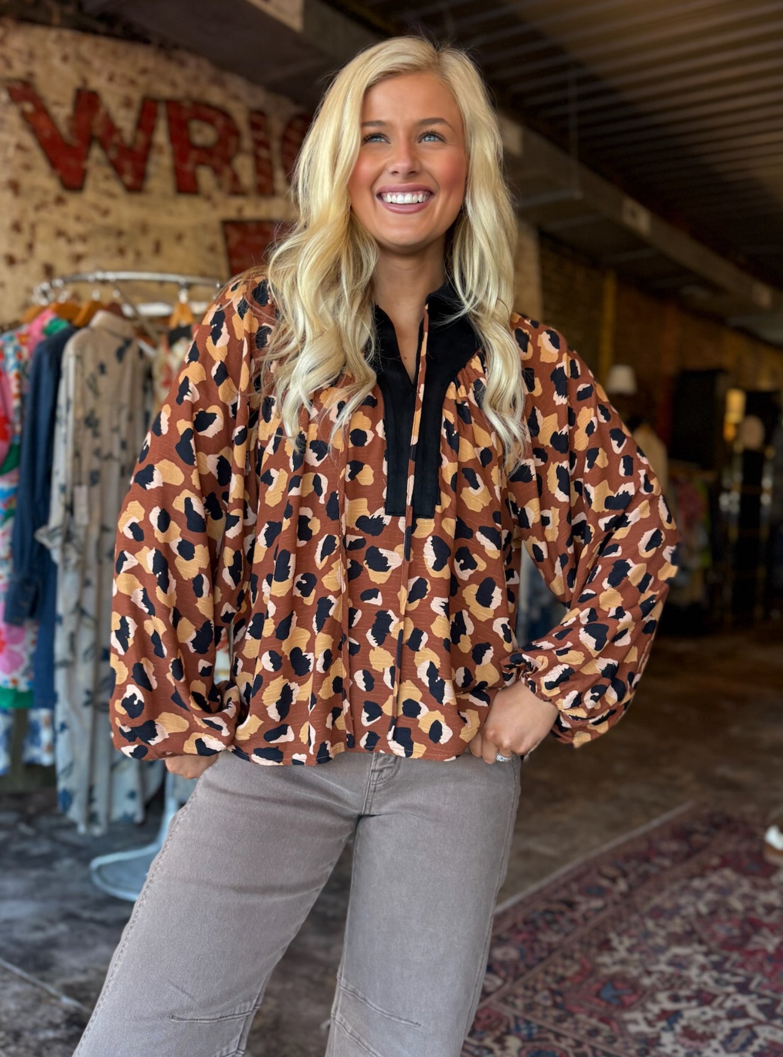 Feline Fine Cheetah Top