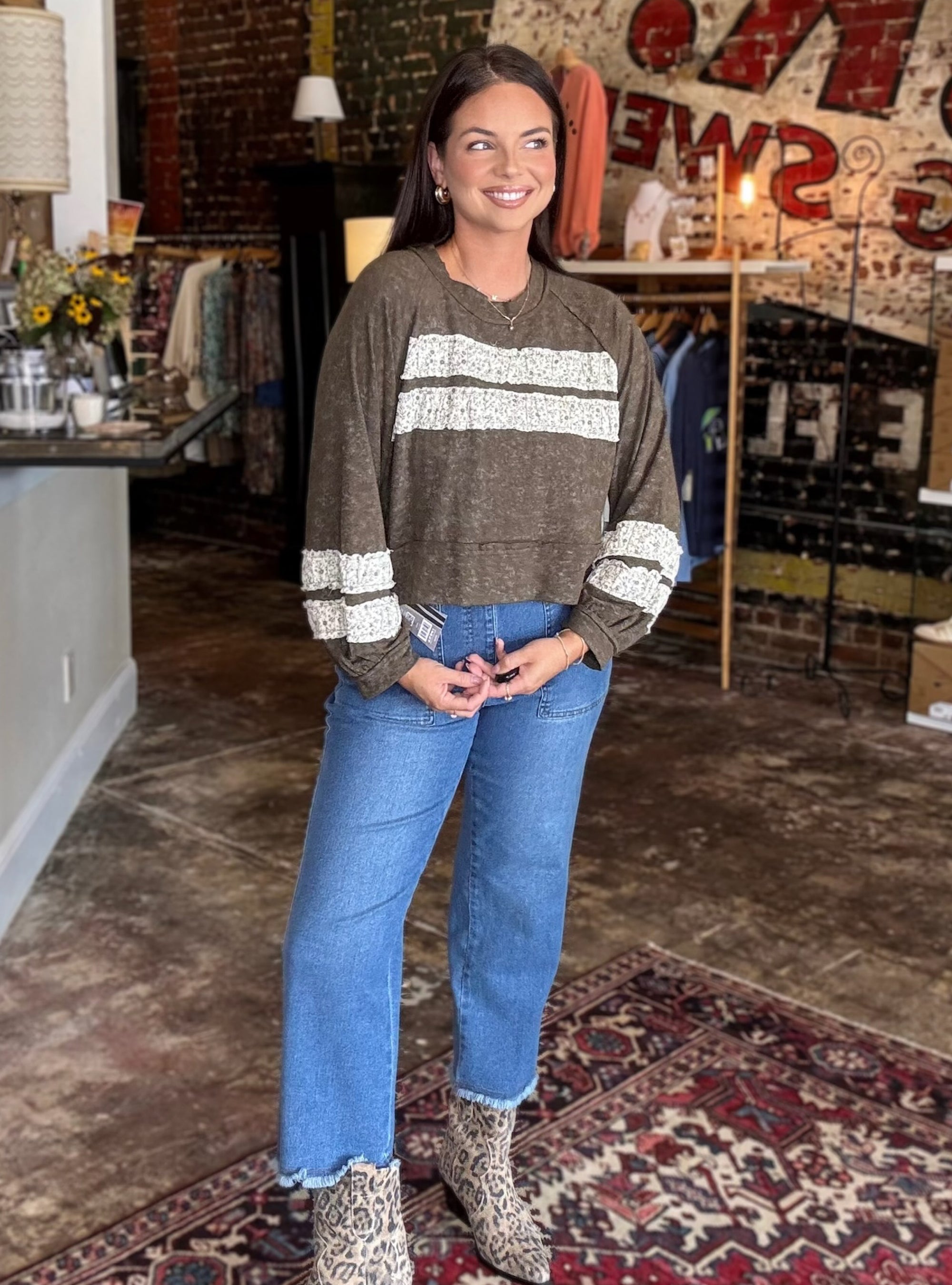 Stripe Right Into Fall Top