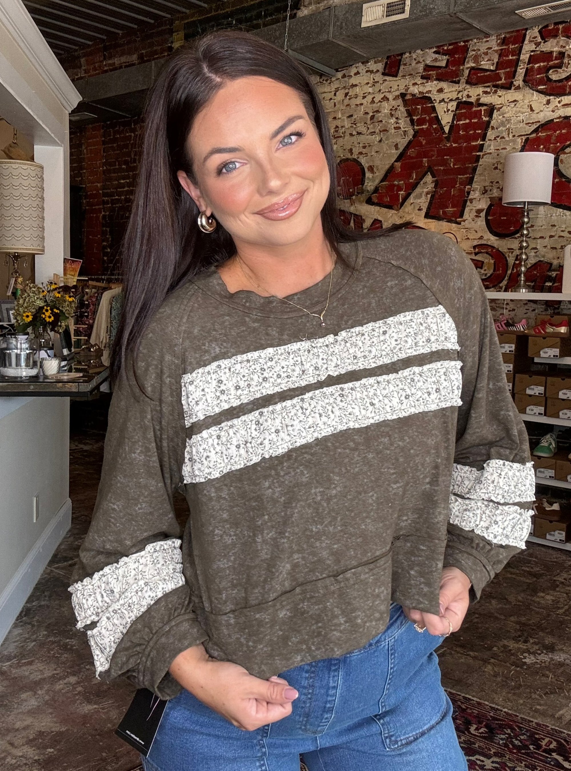 Stripe Right Into Fall Top