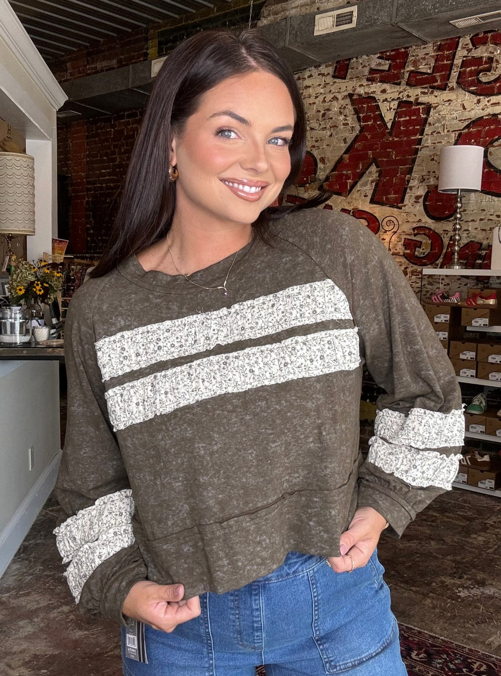 Stripe Right Into Fall Top
