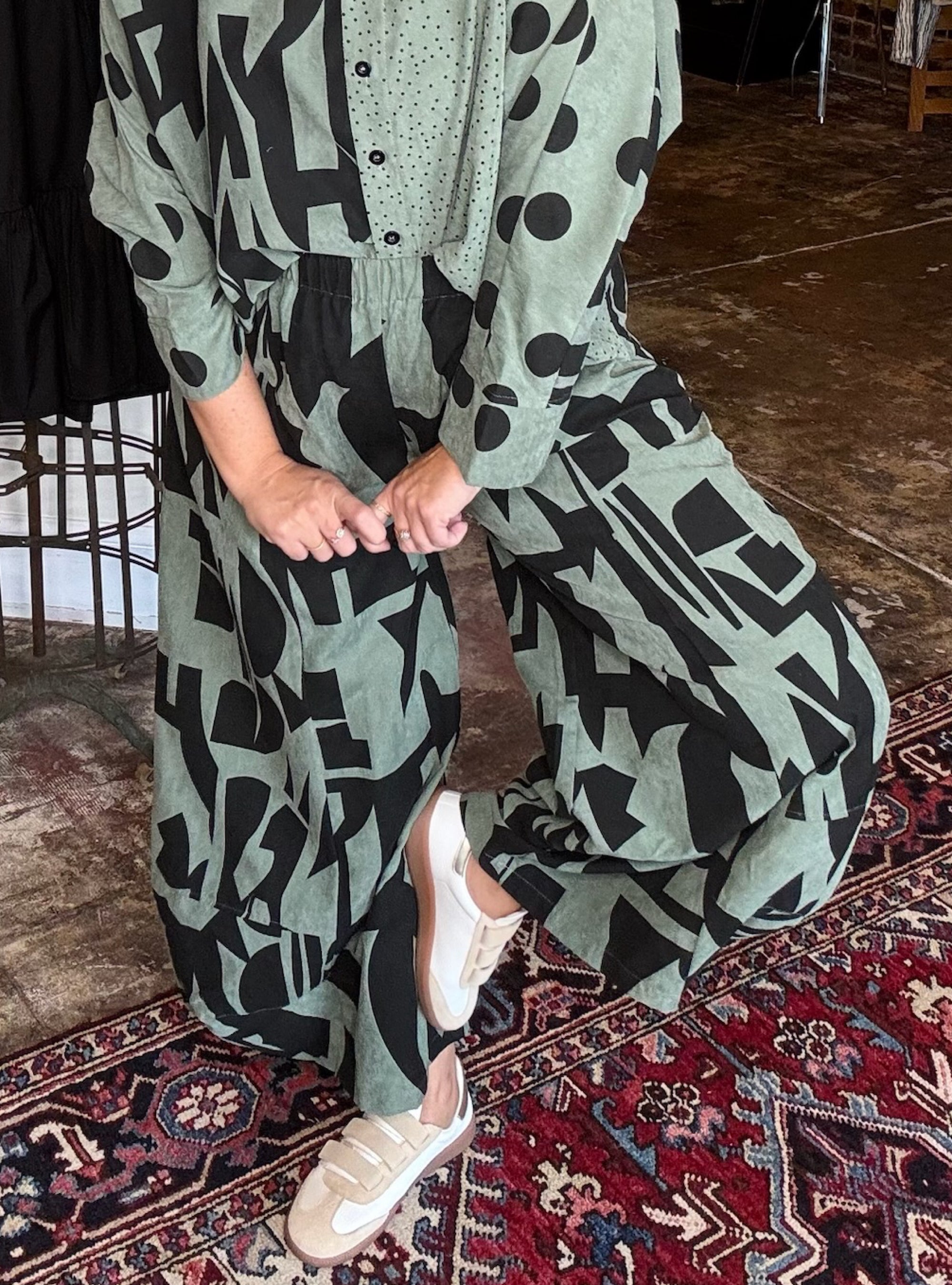 Shana Apparel Mix Media Pants