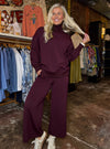 In My Comfy Season Pant - Dark Cherry