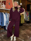 In My Comfy Season Pant - Dark Cherry