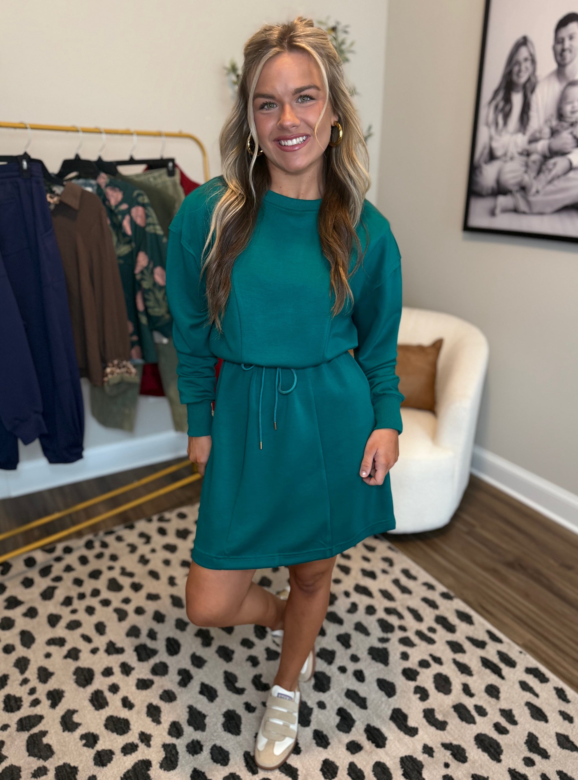 Emerald Envy Vibes Dress