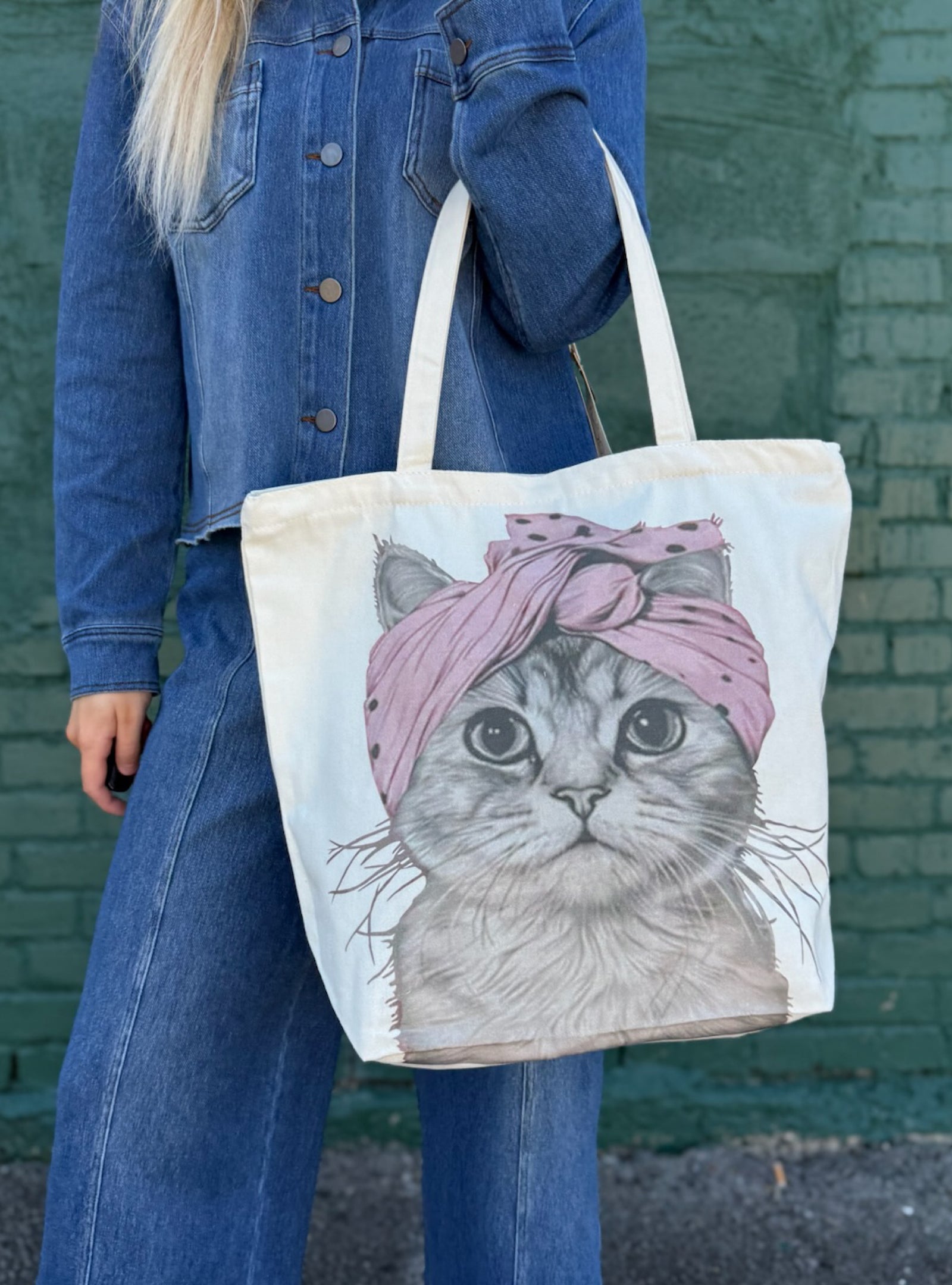 Purr-haps The Cutest Canvas Tote