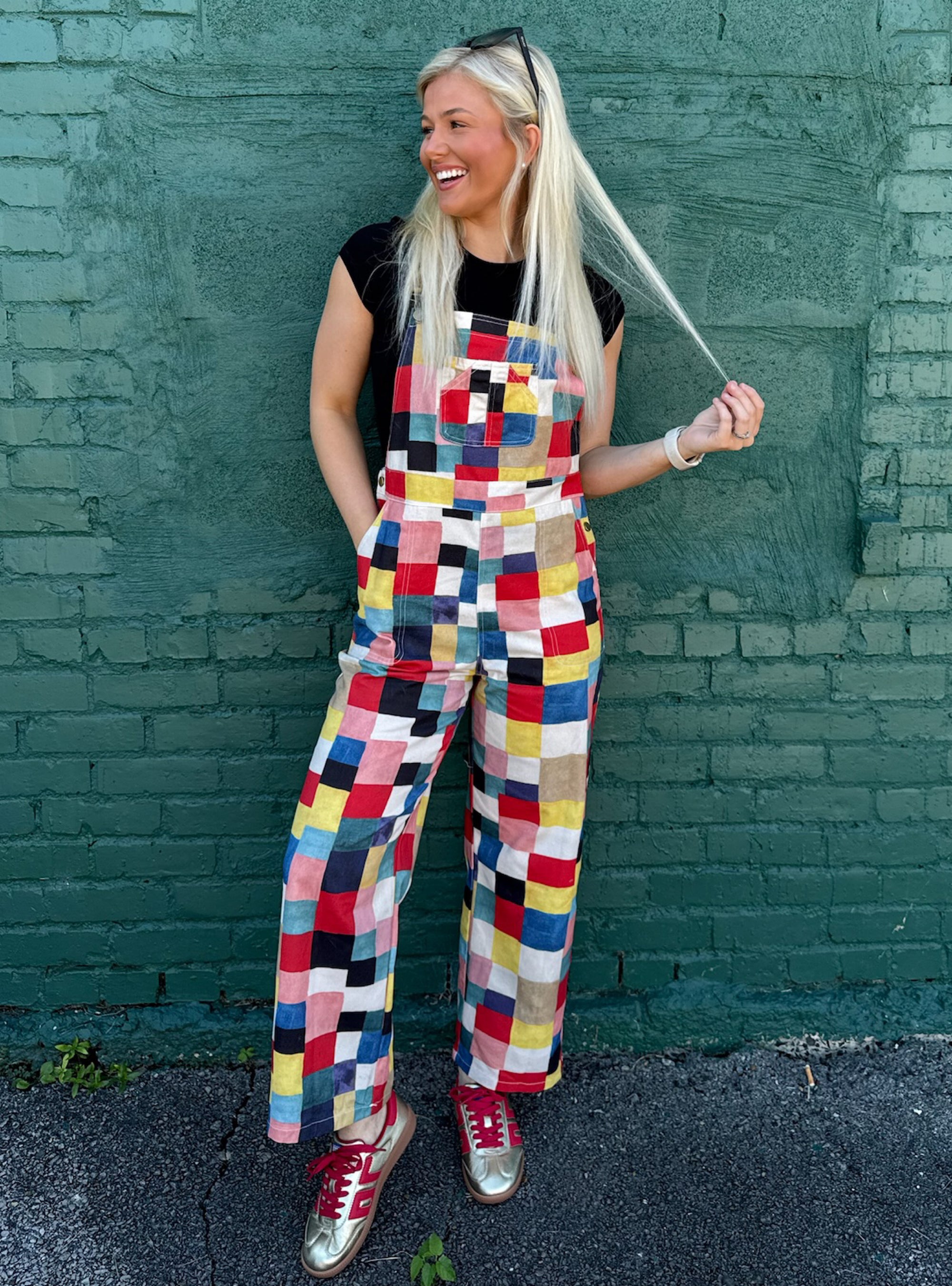 Patch Perfect Colorful Overalls
