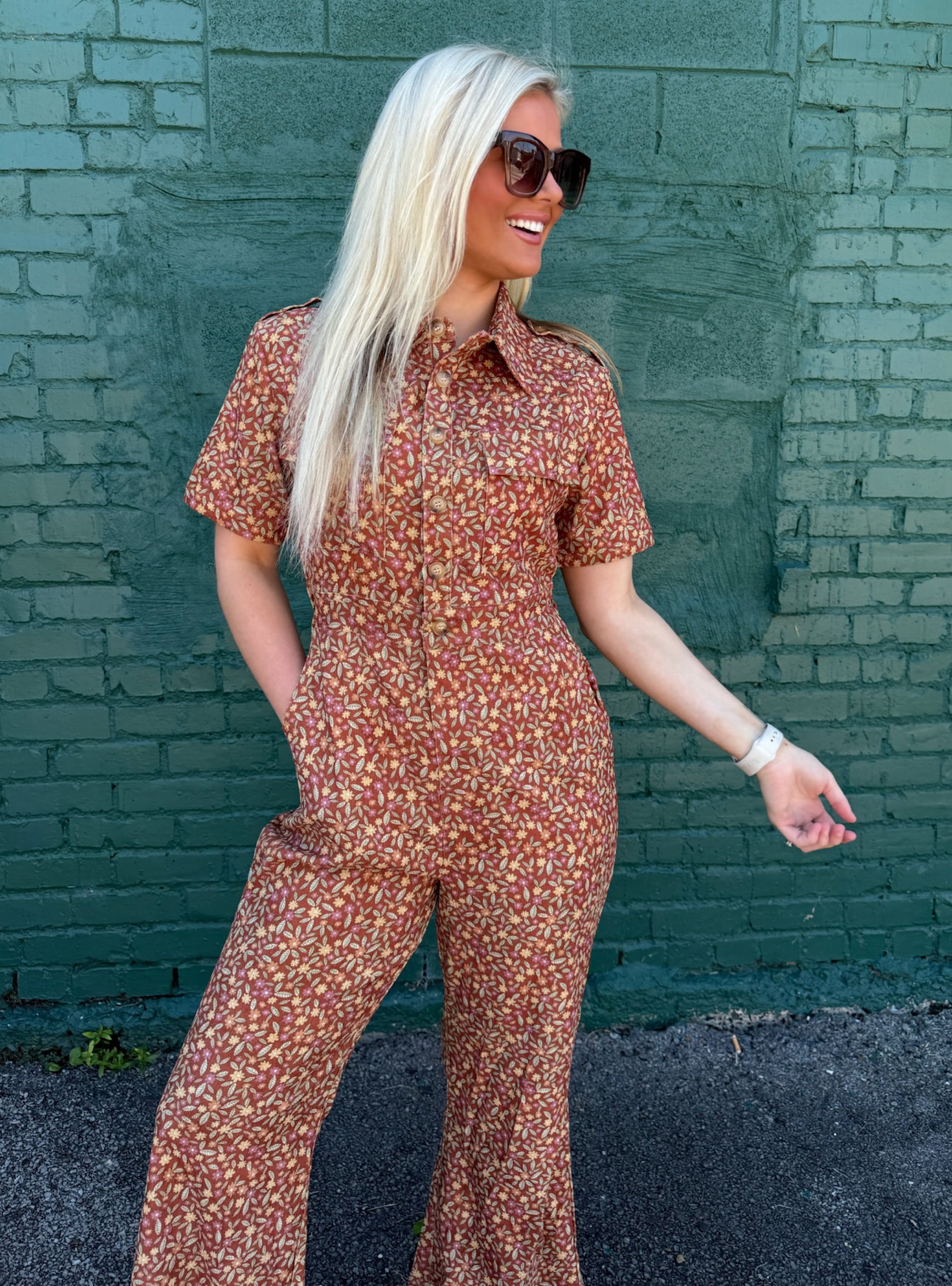 Catching Compliments Like Falling Leaves Jumpsuit