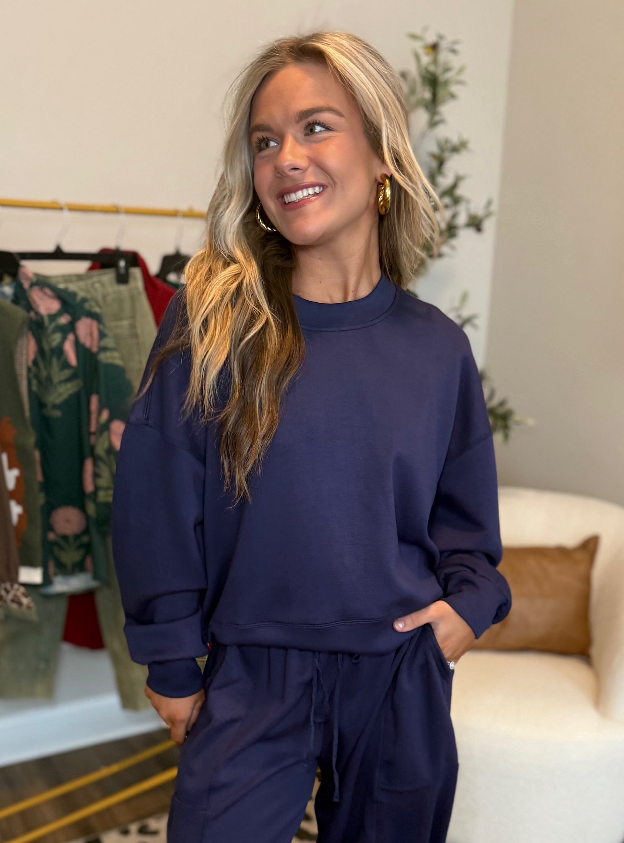 Cozy And Unbothered Top