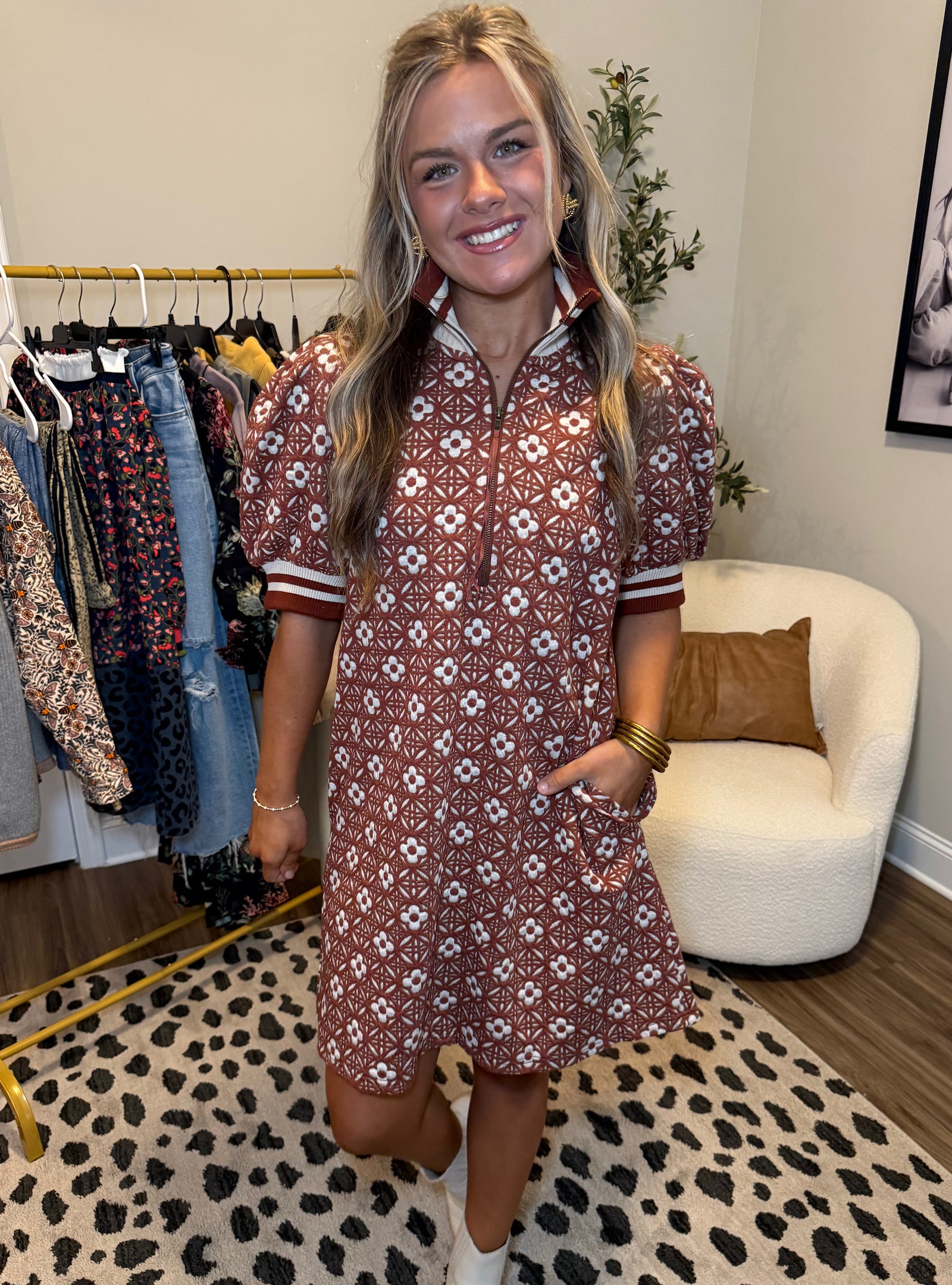 Serving Up Flower Power Dress