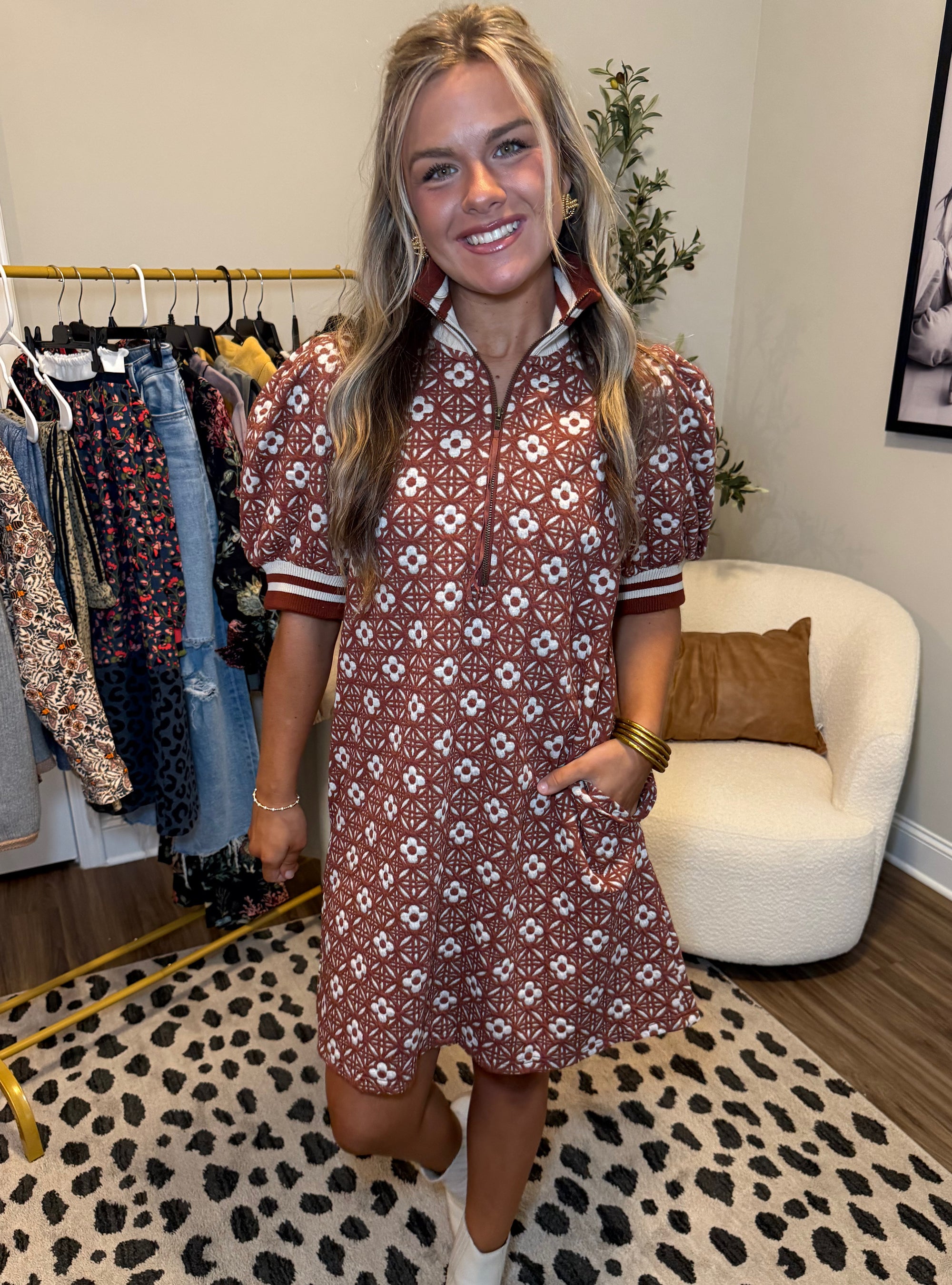 Serving Up Flower Power Dress