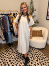 Minimalist Mood Boxy Knit T-Shirt Dress