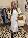 Minimalist Mood Boxy Knit T-Shirt Dress