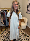 Minimalist Mood Boxy Knit T-Shirt Dress
