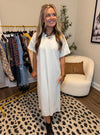 Minimalist Mood Boxy Knit T-Shirt Dress