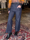 Charlie B Wide Leg Crop Dark Denim Jeans