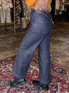 Charlie B Wide Leg Crop Dark Denim Jeans