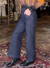 Charlie B Wide Leg Crop Dark Denim Jeans