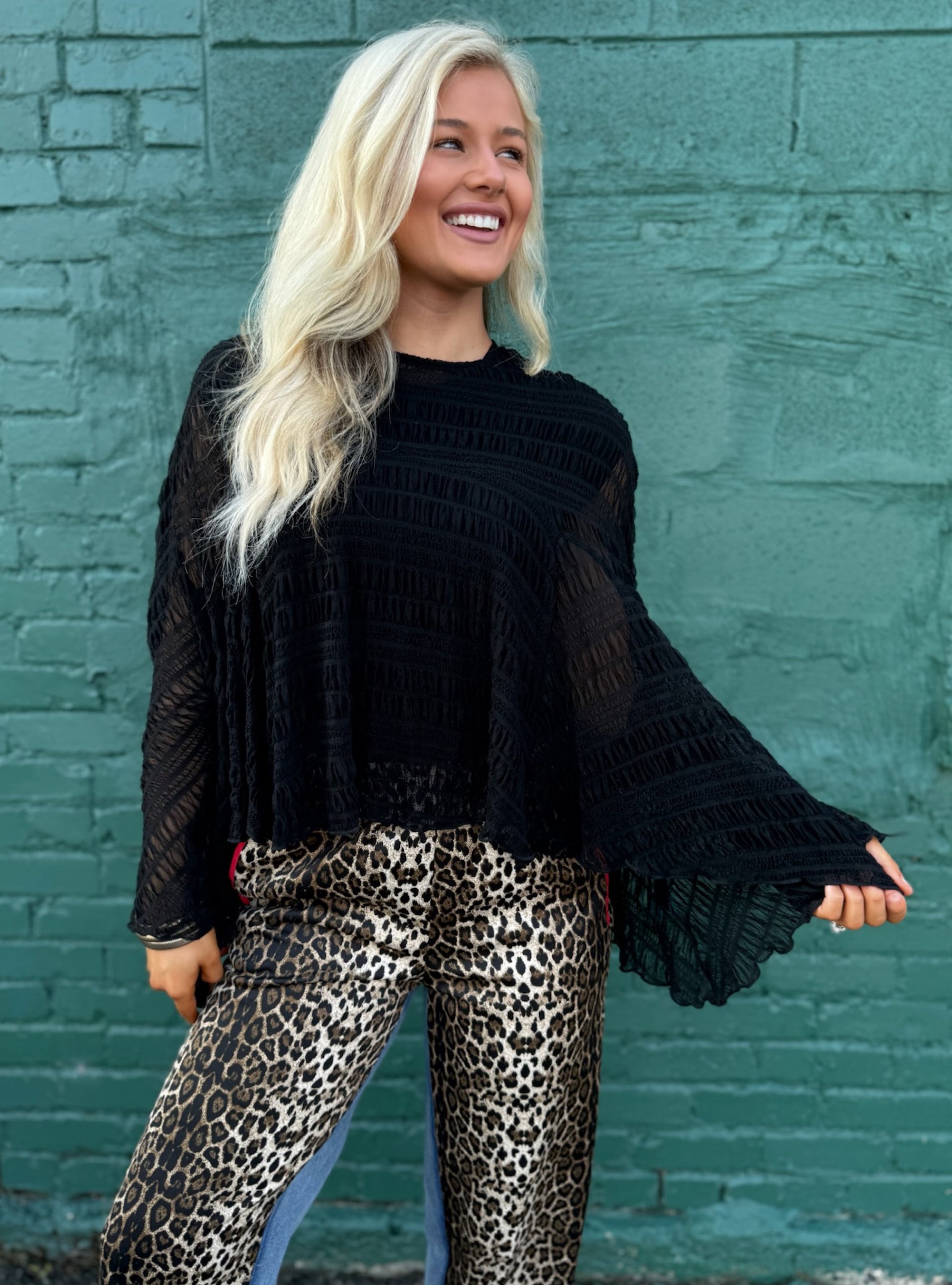 Making Moves In Layers And Texture Top - Black