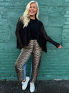 APNY Apparel Mixed Media Leopard Jean