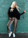 APNY Apparel Mixed Media Leopard Jean