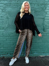APNY Apparel Mixed Media Leopard Jean