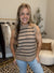 Charlie B Striped Sweater Vest