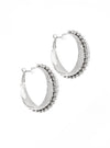 Hoop, There It Hammers Earrings - Silver